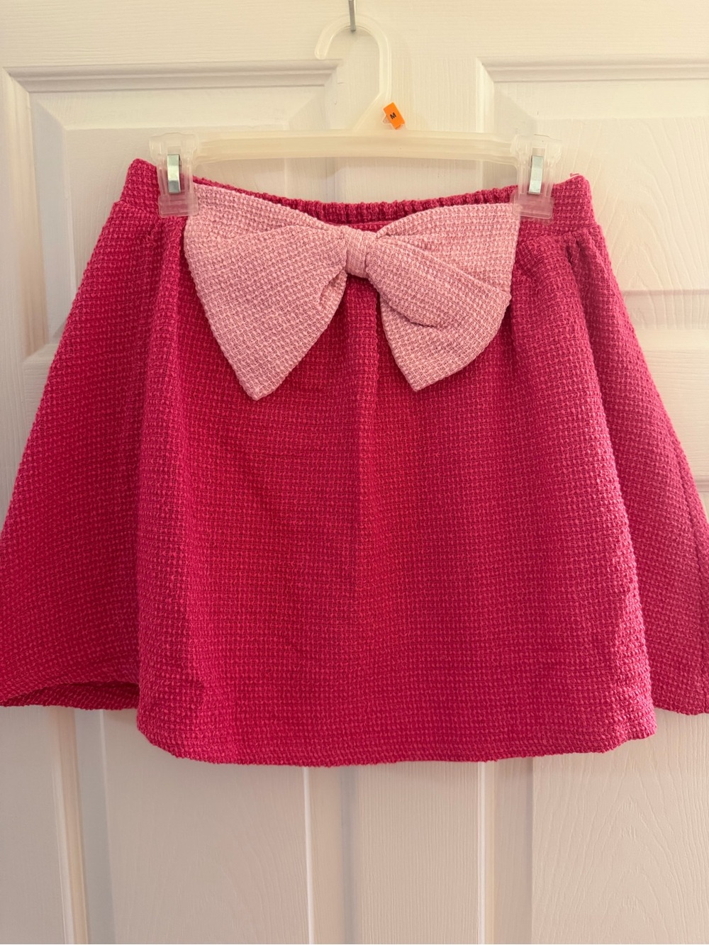 Kids Pink Bow-Accent Skort